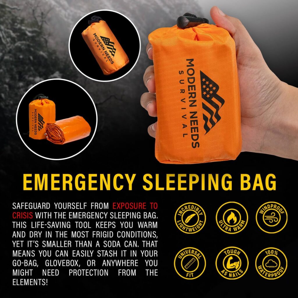 Emergency Sleeping Bag – Thermal Blankets for Survival | Emergency Blanket  Bivy Sack | Lightweight, Compact, Wind  Waterproof | Space-Tech Insulation | 7 ft x 3 ft - (1)